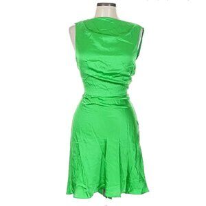 Amanda Uprichard Tie Back Cocktail Dress in Green